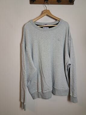 Champion Men's Gray Soft Crewneck Sweater Power Blend Size 2XL